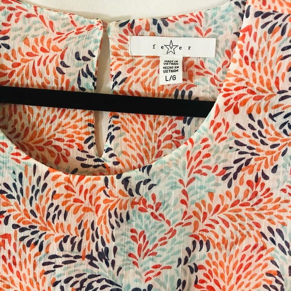 Fever Women's Size L Double Layer Sleeveless Blouse Boho Multicolor - Picture 3 of 9